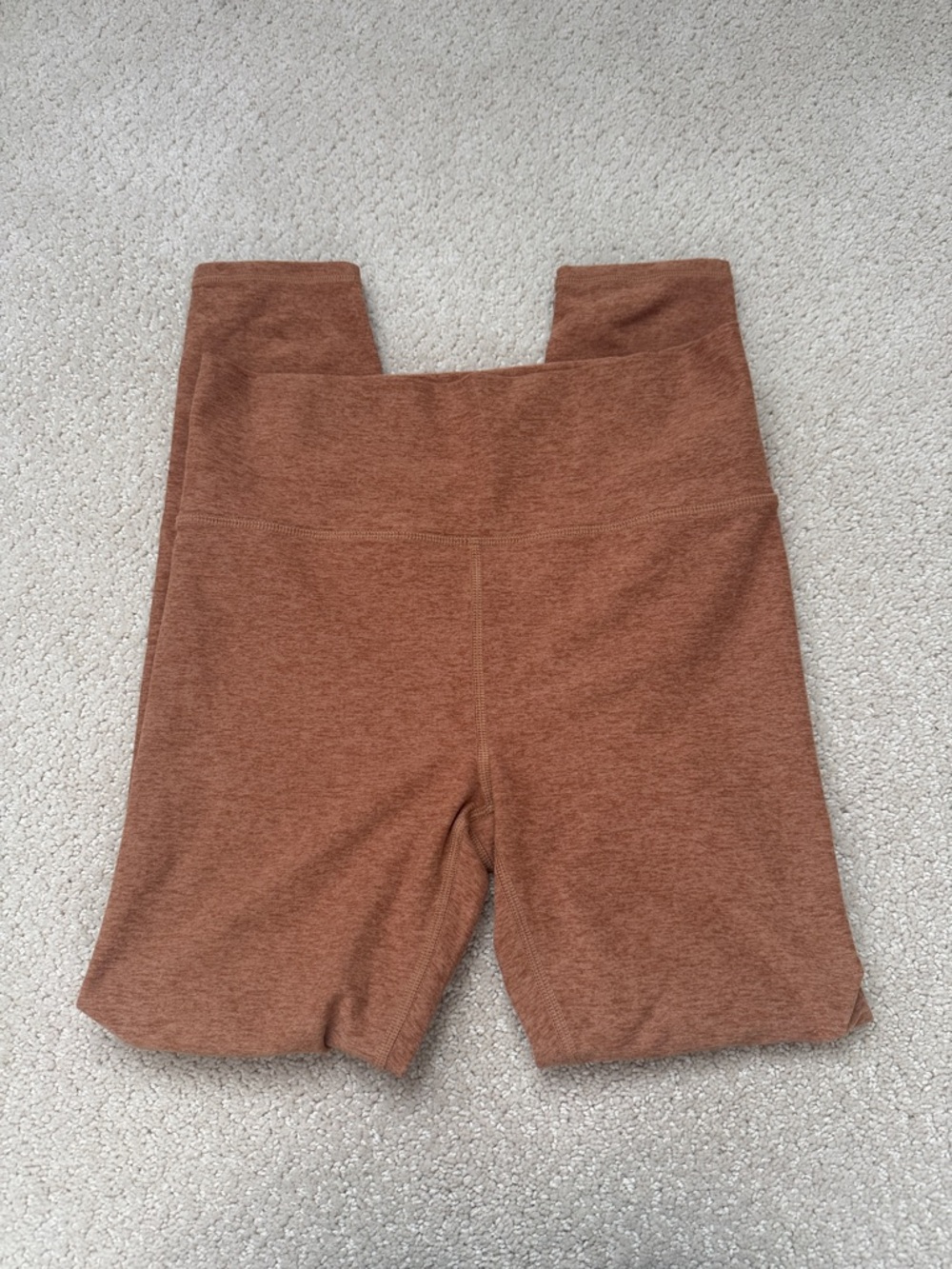 Vuori heather orange full length leggings